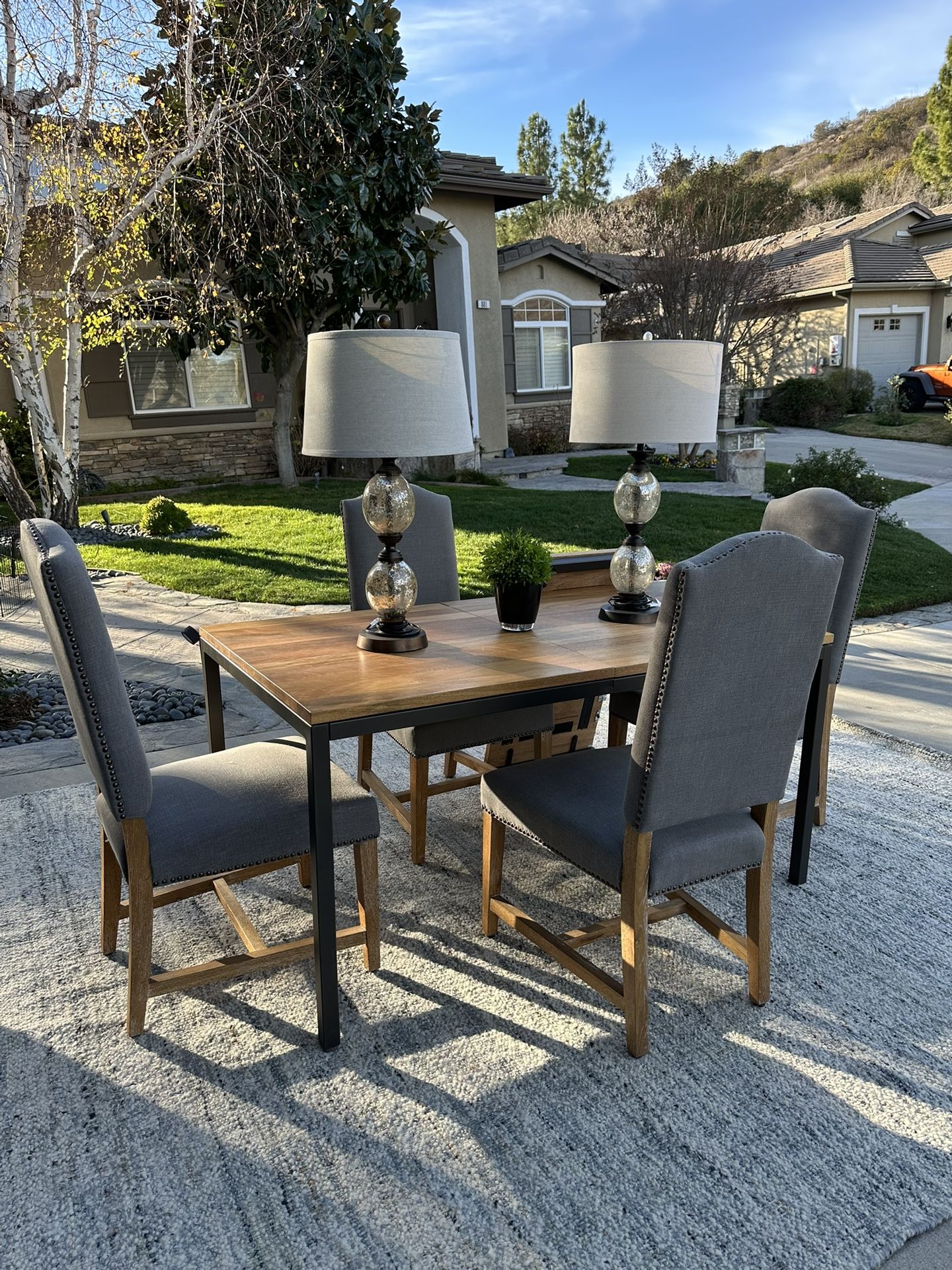 4 Gray Dining chairs