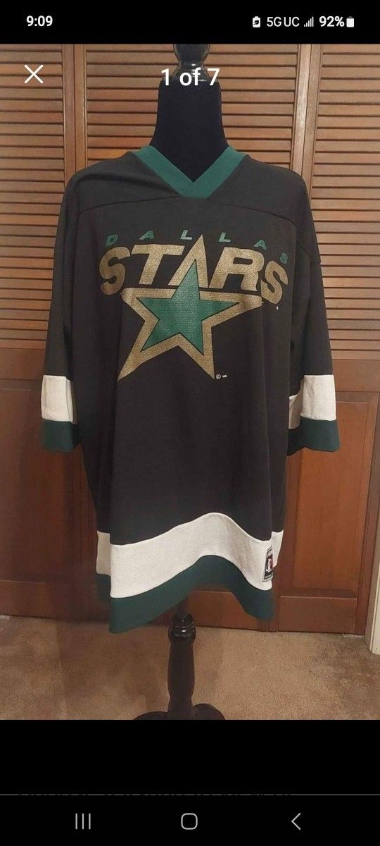 🏒 Mike Modano #9 Dallas Stars (XL) XL Large Logo Athletic NHLPA NHaL Hockey Vintage Jersey 🏒 