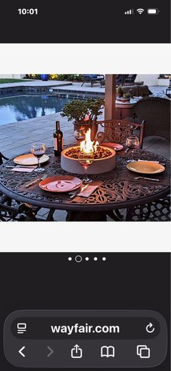 Outdoor gas tabletop fire pit , new