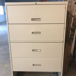 Off white large filing cabinet 