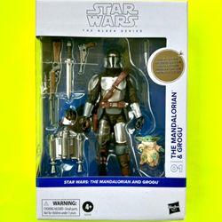 Hasbro Disney Star Wars Black Series The Mandalorian And Grogu Action Figure First Premiere Edition White Box