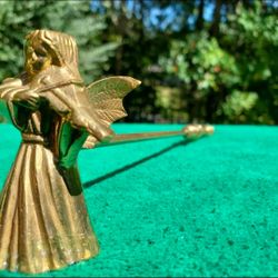Vintage Solid Brass Angel Candle Snuffer