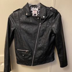 Girls H&M Faux Leather Jacket Size 9/10