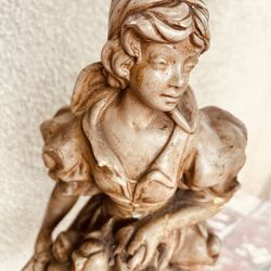 Garden girl statue