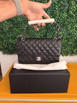 Chanel Lambskin Large Double Flap Bag with Chain