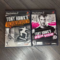 Tony Hawk's Underground & American Wasteland Sony PlayStation 2 PS2 CIB Tested