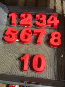 Number Jello Molds – Complete 0–9 Set – Brand New