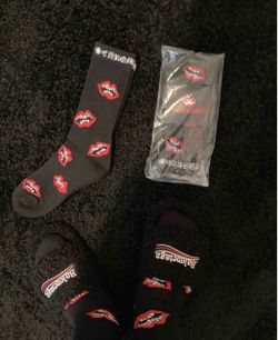 Chrome Hearts x Balenciaga Black Socks