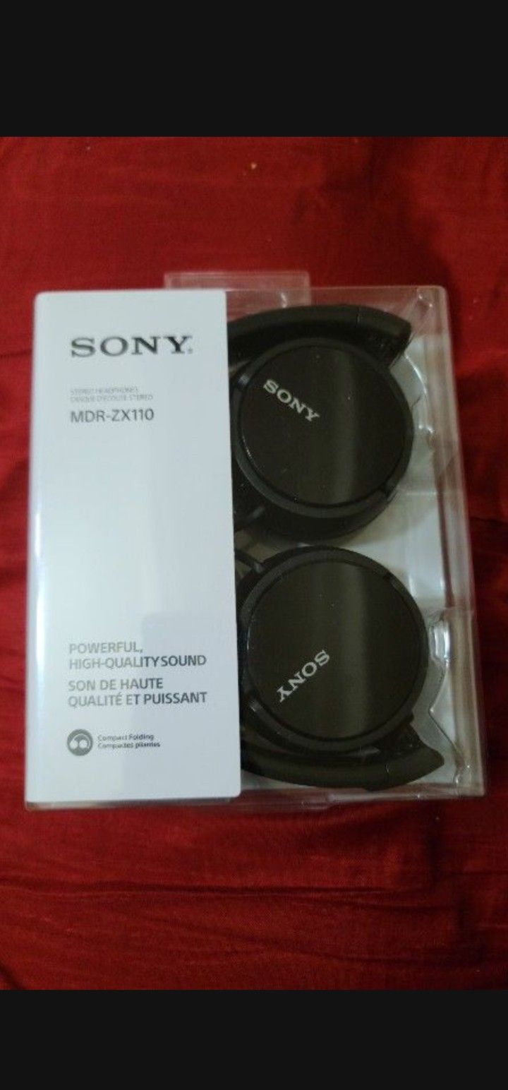Sony MDR-ZX110 Extra Bass Wired Stereo Headphones with Neodymium Magnets & 30mm Drivers, Black