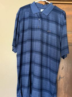 Men’s XL Tall blue striped Golf Polo by Greg Norman