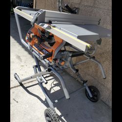 RIDGID 15 Amp 10 in. Portable Corded Pro Jobsite Table Saw with Stand