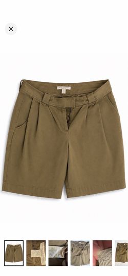 Burberry Brit Olive Green Pleated Shorts