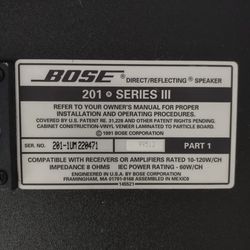 Bose 201 Direct Reflecting Speakers