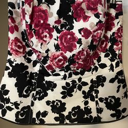 Black and White-Strapless Blouse
