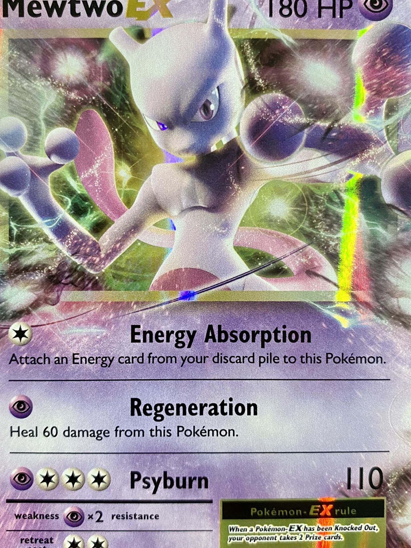 Pokémon 2016 Mewtwo Ex XY Evolutions Rare Holo #52/108!! Nice