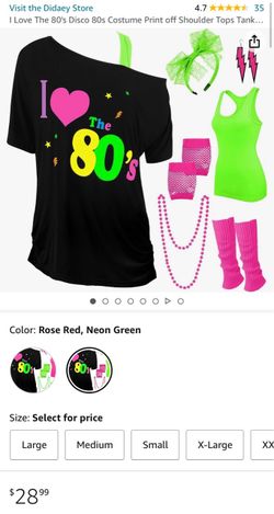 I Love The 80s Disco Costume Set