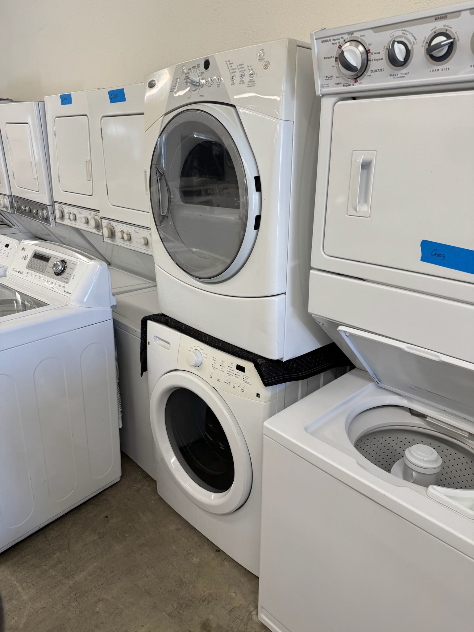 Used Frigidaire Washer and Whirlpool Gas Dryer