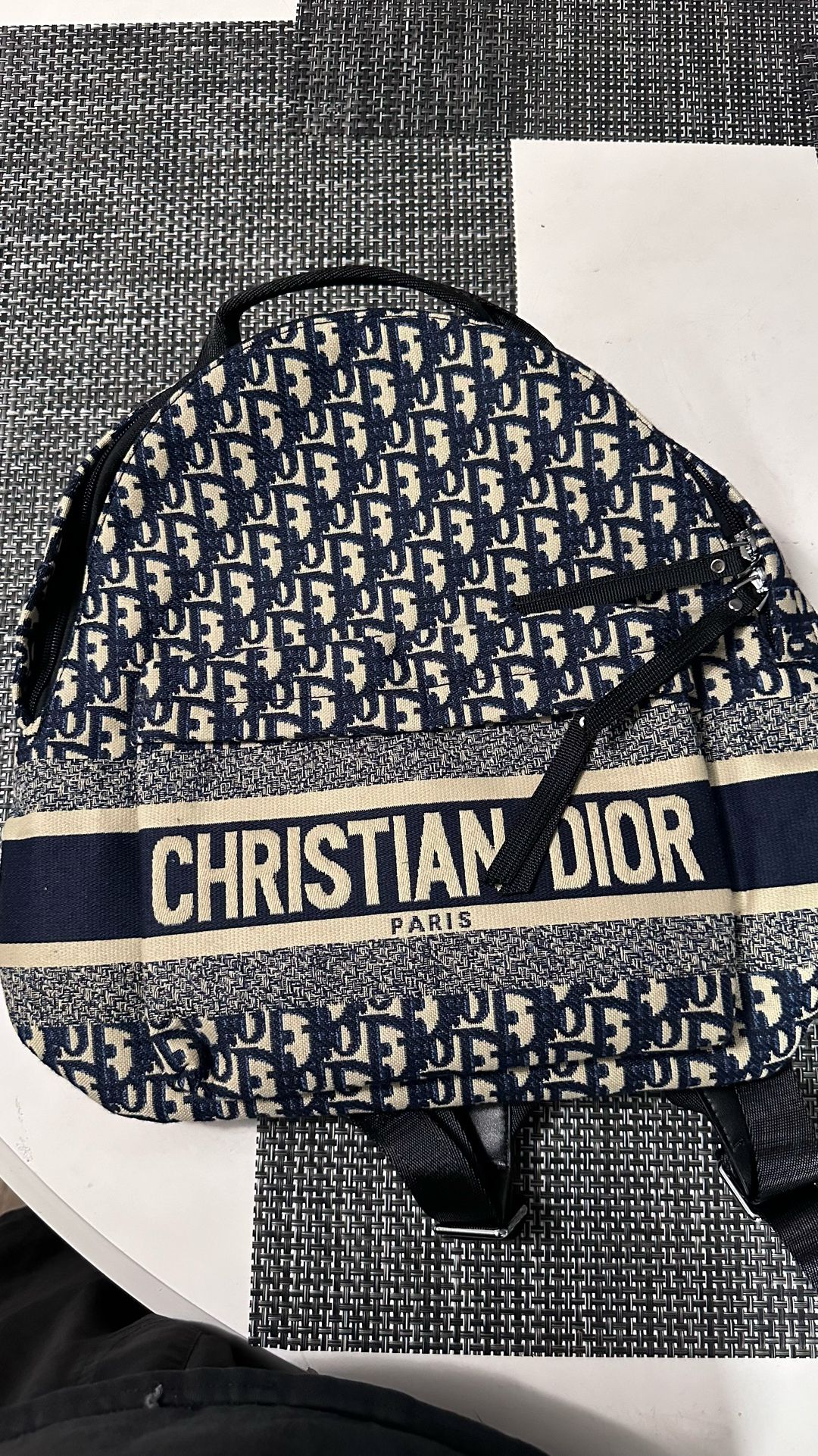 Christian Dior Homme Rider Backpack Oblique Canvas Jacquard Leather Men/Women