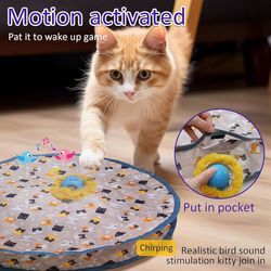 Interactive Cat Toys Ball Fast Rolling in Pouch. Brand New