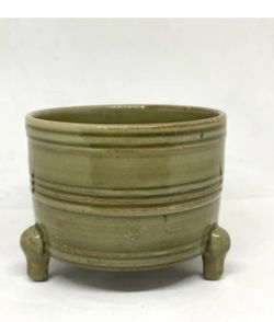 Chinese Antique Yaozhou Porcelain Tripod Censer Song Incense Burner Celadon