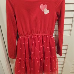 Cat & Jack Girls Sequin Lace Tulle Dress Red  Size Xl