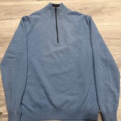 Neiman Marcus Cashmere Quarter-Zip Sweater - Men’s Medium