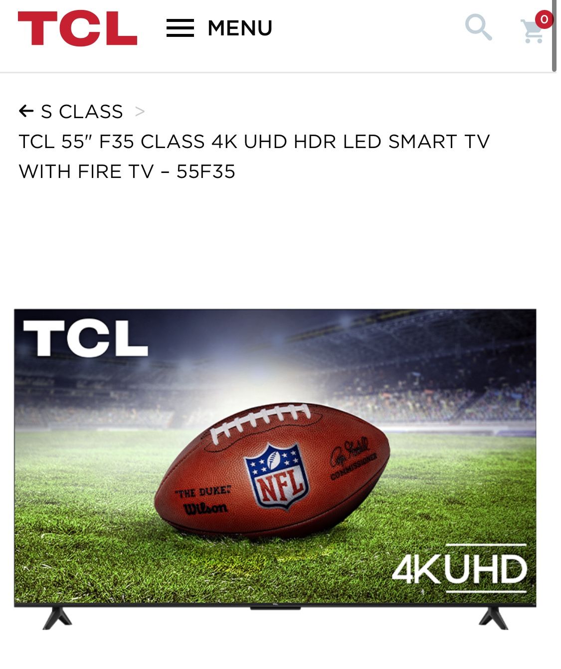 New 55” TCL UHD 4k TV 📺 