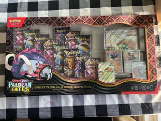 Paldean Fates Great Tusk ex & Iron Treads ex Premium Collection