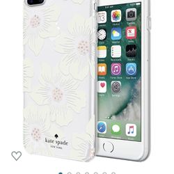 kate spade new york Protective Hardshell Case for iPhone 8 Plus, iPhone 7 Plus, iPhone 6s Plus & iPhone 6 Plus - Hollyhock Floral Clear / Cream with S