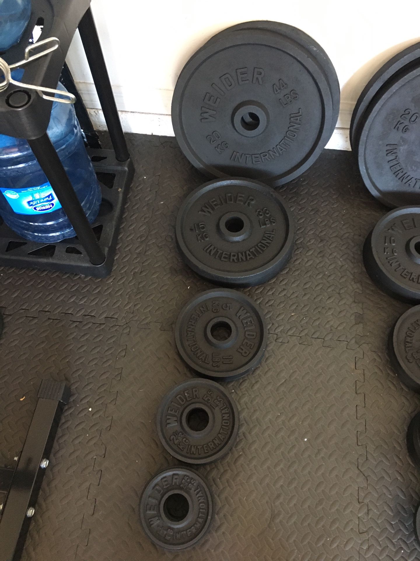 210lbs of Weider Olympic Steel Weights