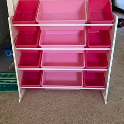 Pink Toy bins