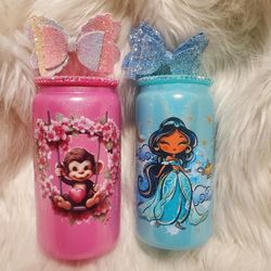 Jasmine And Monkey Glass Cup