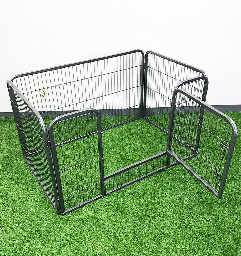 Brand New $75 Heavy Duty 49”x32”x28” Pet Playpen Dog Crate Kennel Exercise Cage Fence, 4-Panels