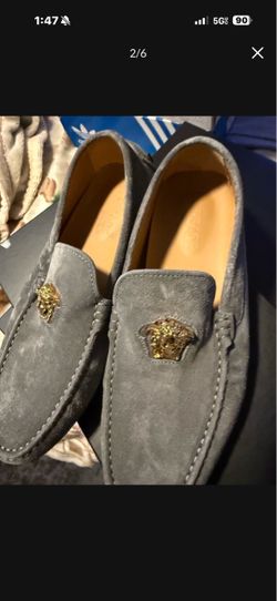 Versace Medusa Suede Loafers