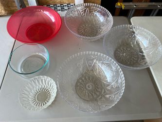 Several Bowls, Plastic and Glass