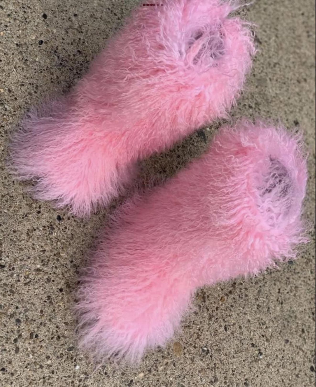 Pink Custom Shaggy Real Fur Boots Sizes 7,7.5,8,8.5 &9 (message Your True Size)