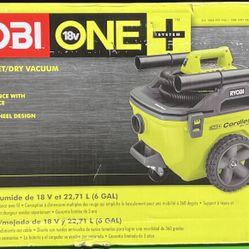 Ryobi 18 V 6 Gallon Wet/Dry Vacuum 