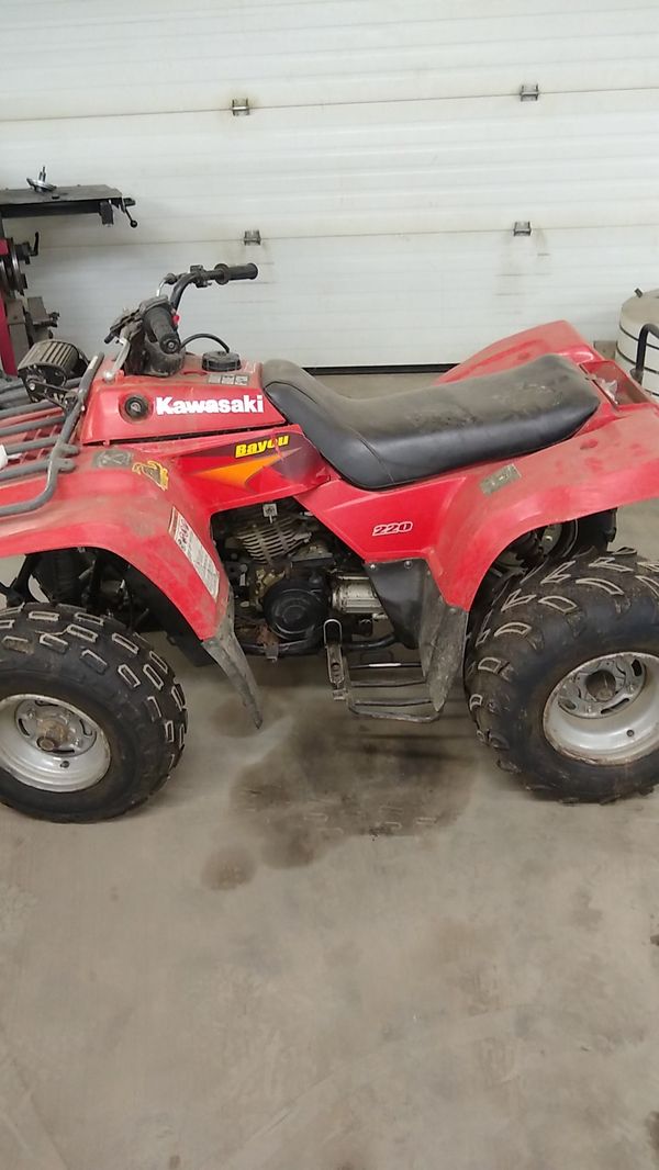 2 kawasaki four wheelers one bayou 220 and a kawasaki prairie 300 both sold together they both need