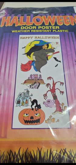 Halloween Door Poster Weather Resistant Plastic