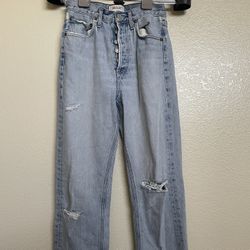 Agolde Jeans 90's crop mid rise loose straight jean size 23