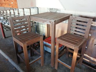 Tall wood table