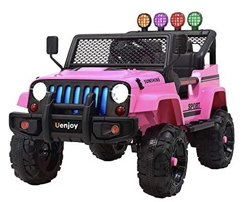 💕💕!!BRAND NEW 12V LUXURY REMOTE CONTROL Electric Ride On Car Power Wheels Big Kid Jeep Sport with FM RADIO, colorful LED light bar and Bluetooth