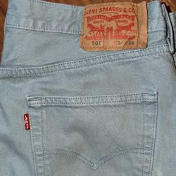 Levi’s 501 Jeans 34x36 Light Wash Straight Leg