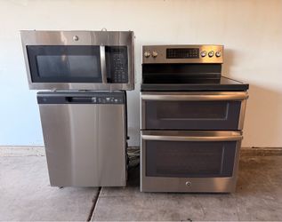 Range Dishwasher Microwave Kitchen Set 60 Day Warranty