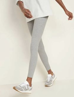 Old Navy High-Waisted Rib-Knit Leggings For Women gray XL