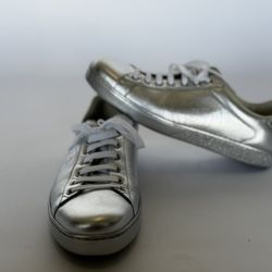 Gucci Ace Men's Low-top Silver Sneakers 