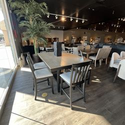 Black 6PC Counter Height Table Set