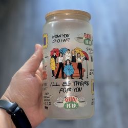 Friends 16oz Glass Can Tumbler