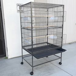 BRAND NEW $100 Large 52-inch Parrot Bird Cage Rolling Stand for Cockatiel, Canary, Finch, Lovebird 