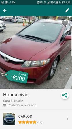 Honda civic 2009 titulo limpio en mano